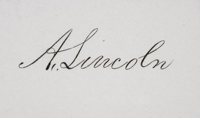 Handtekening van Abraham Lincoln door American School